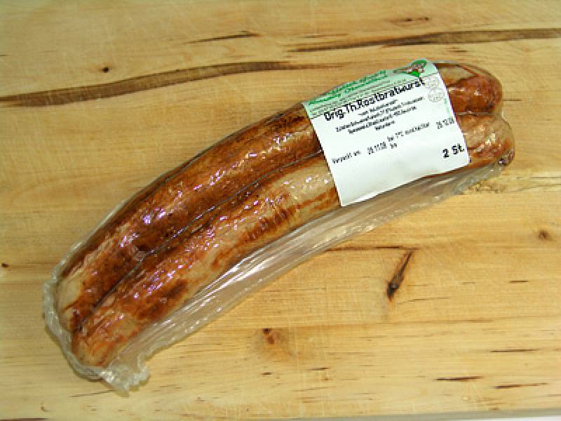 Original Thüringer Rostbratwurst auf Holzkohle, 2er-Pack a 80 g